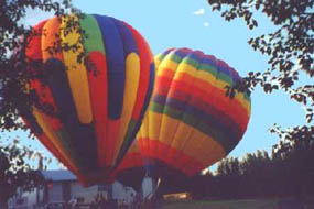 Balloons righting themselves
